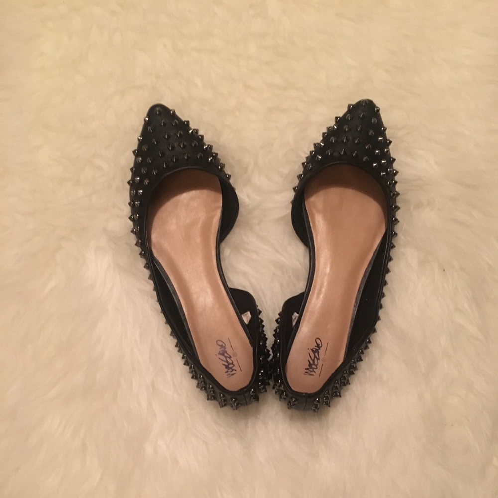 Black Studded Flats